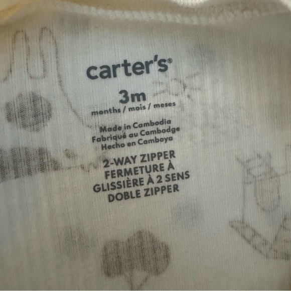 Carters one piece footed pajamas pjs baby infant farm print - Picture 3 of 4